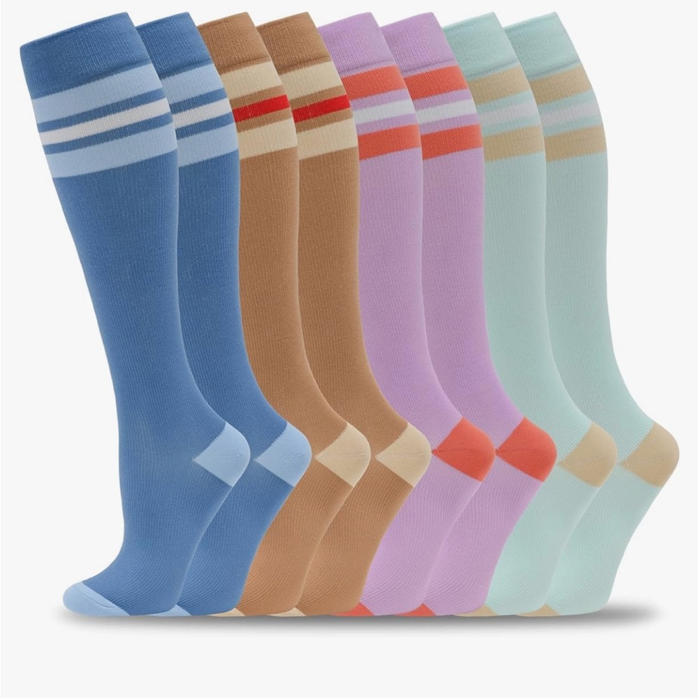 6 pair NWT compression knee high socks